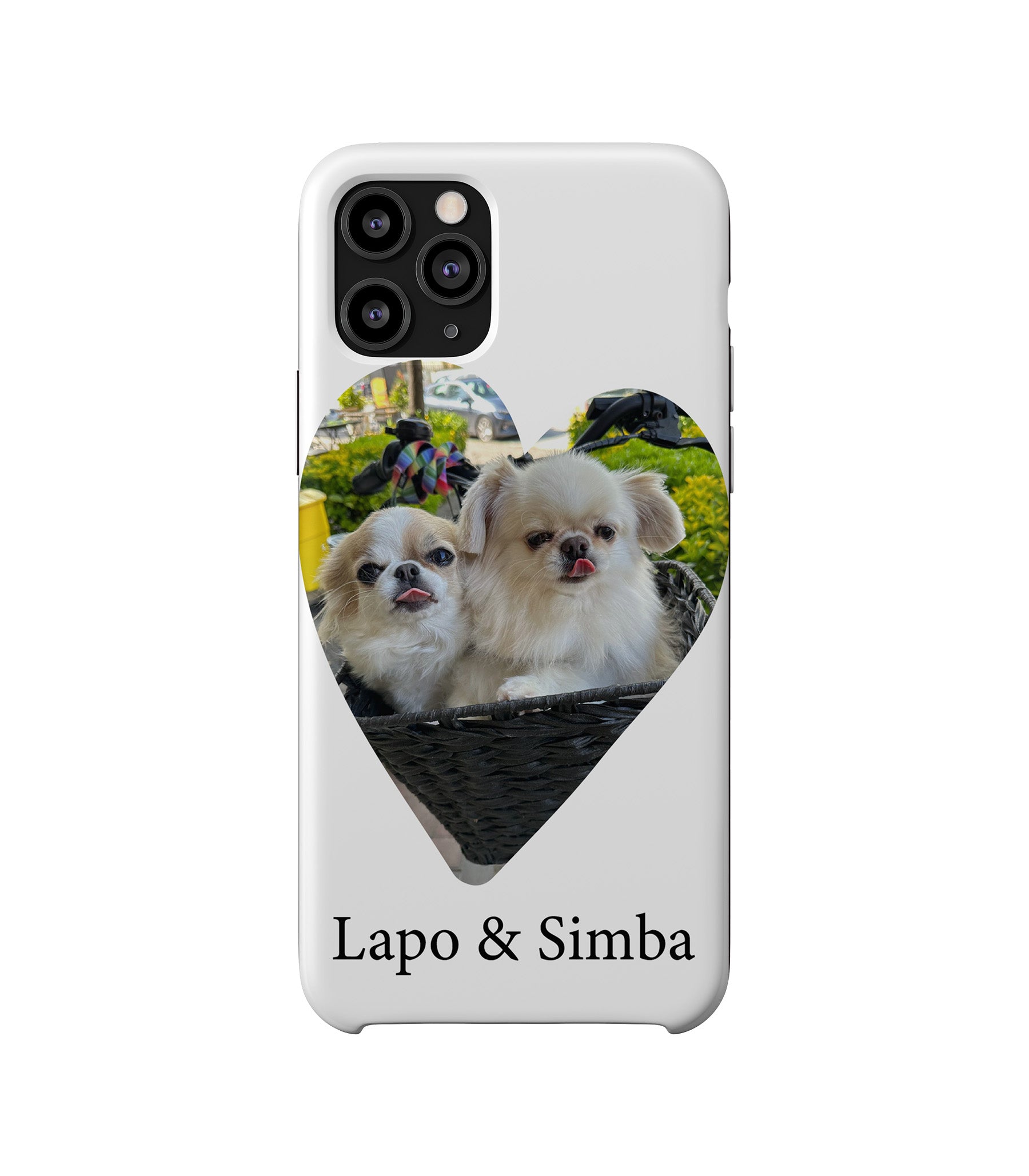 Cover Personalizzata per Smartphone - Foto Cane Cuore + Nome - Apple