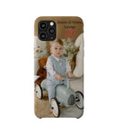 Cover Personalizzata per smartphone - Foto Bimbo + Frase e Cuore - Apple