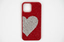 Cover Cristalli Cuore Bianco e Rosso - Samsung