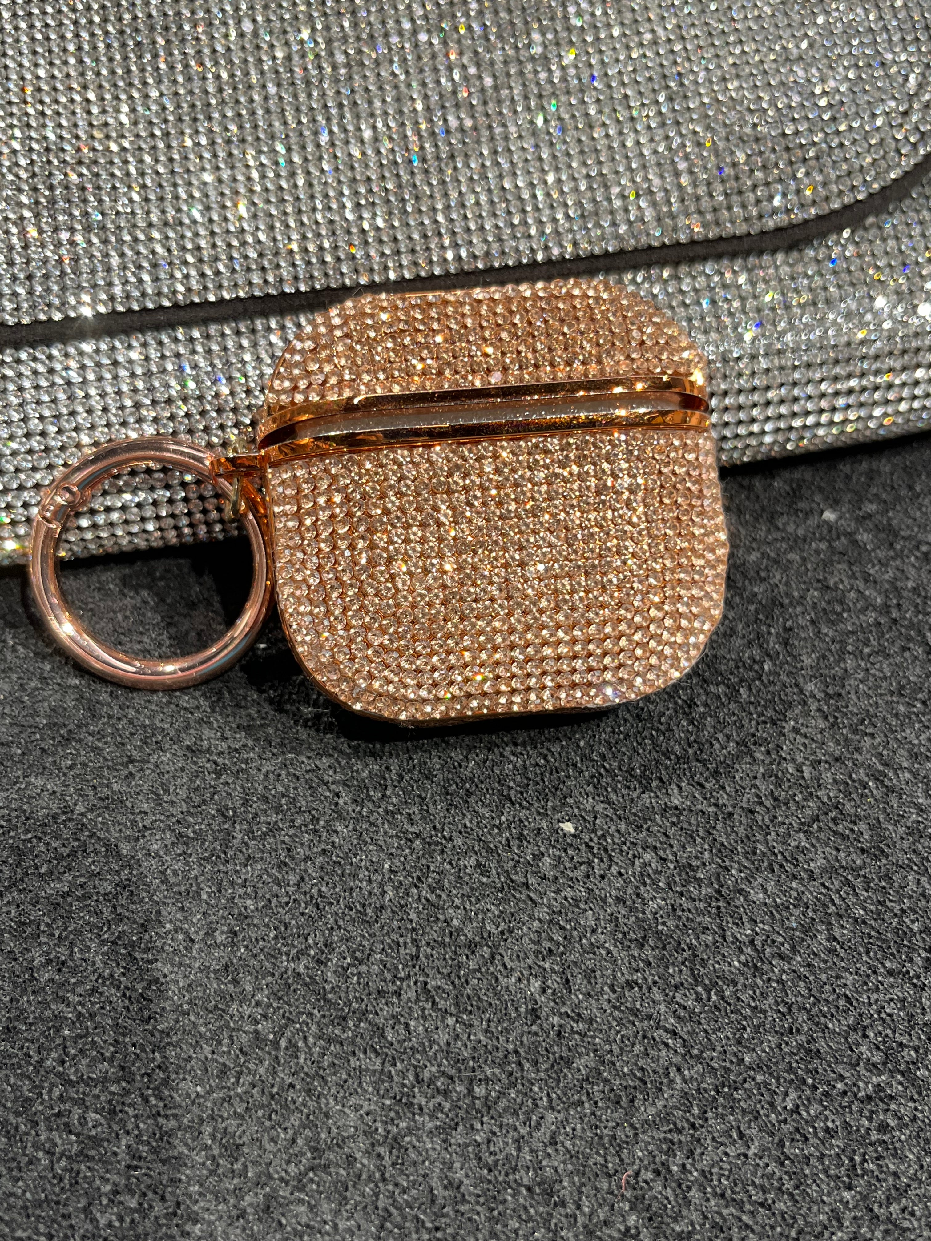 Custodia AirPods strass rosa