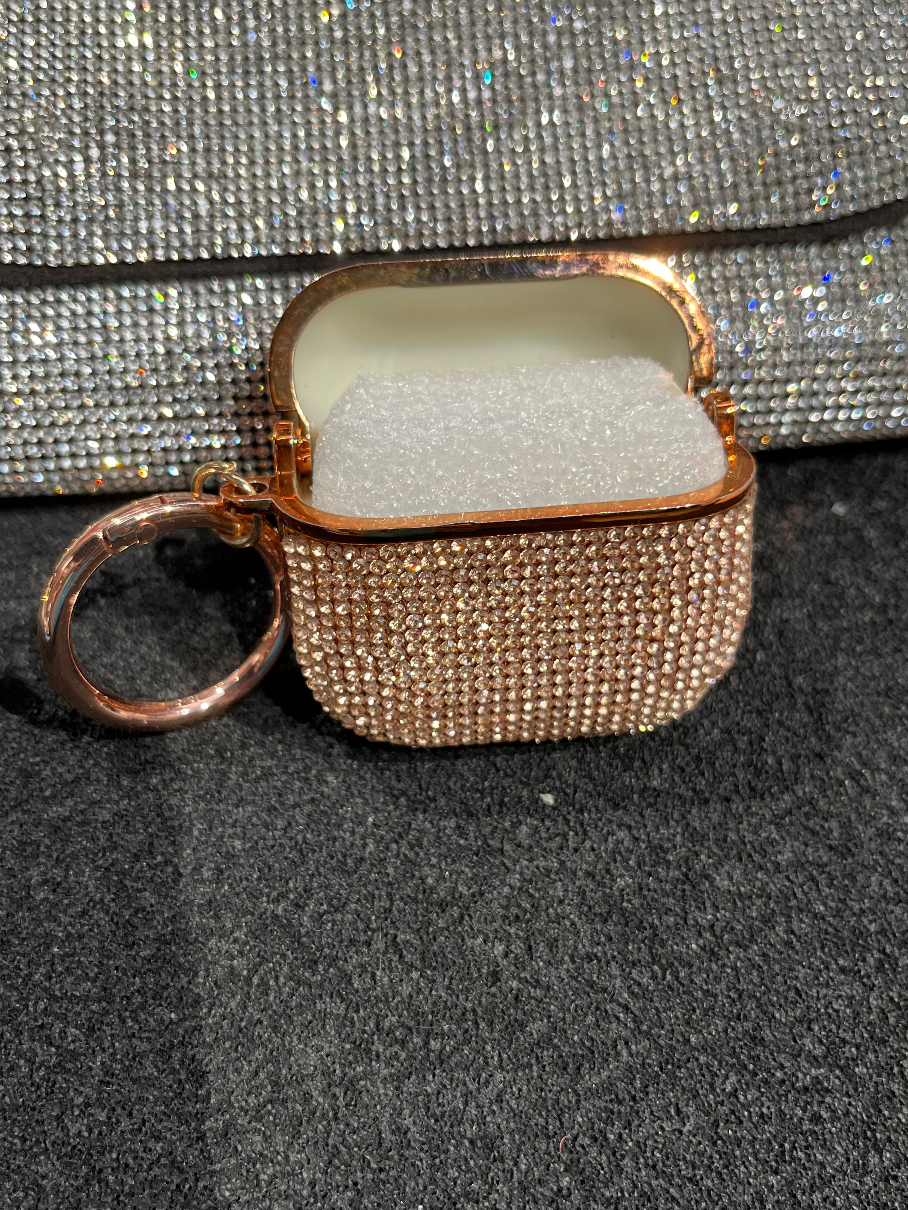 Custodia AirPods strass rosa