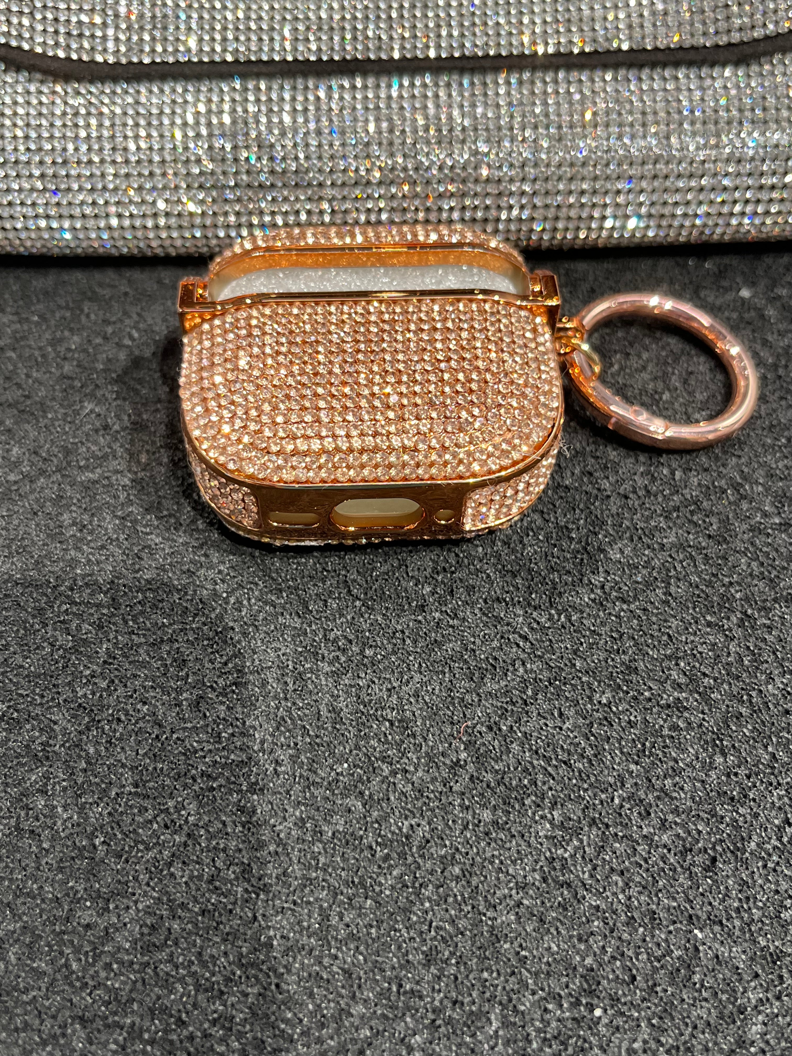 Custodia AirPods strass rosa