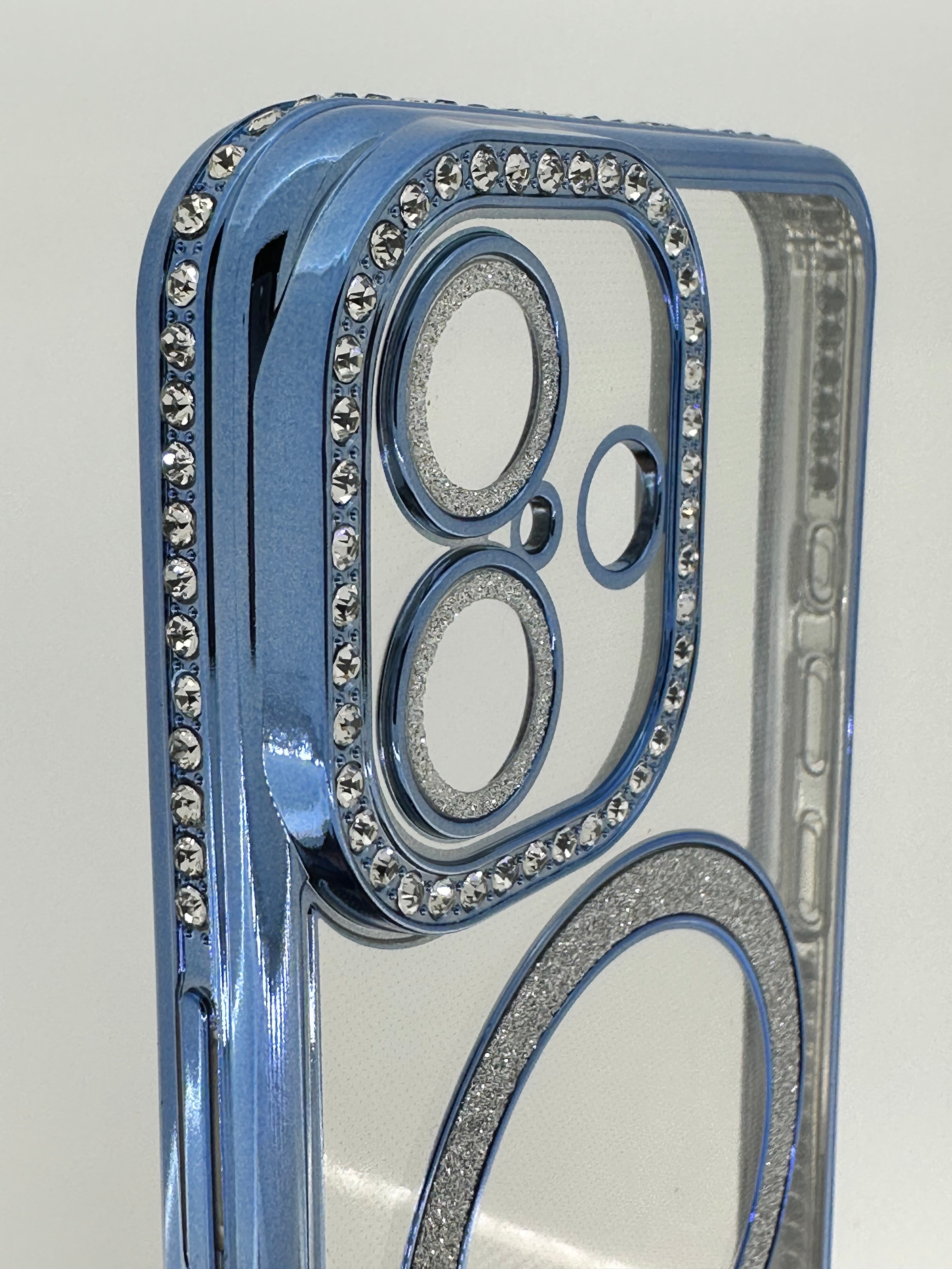 Cover MagSafe Glitter Azzurro