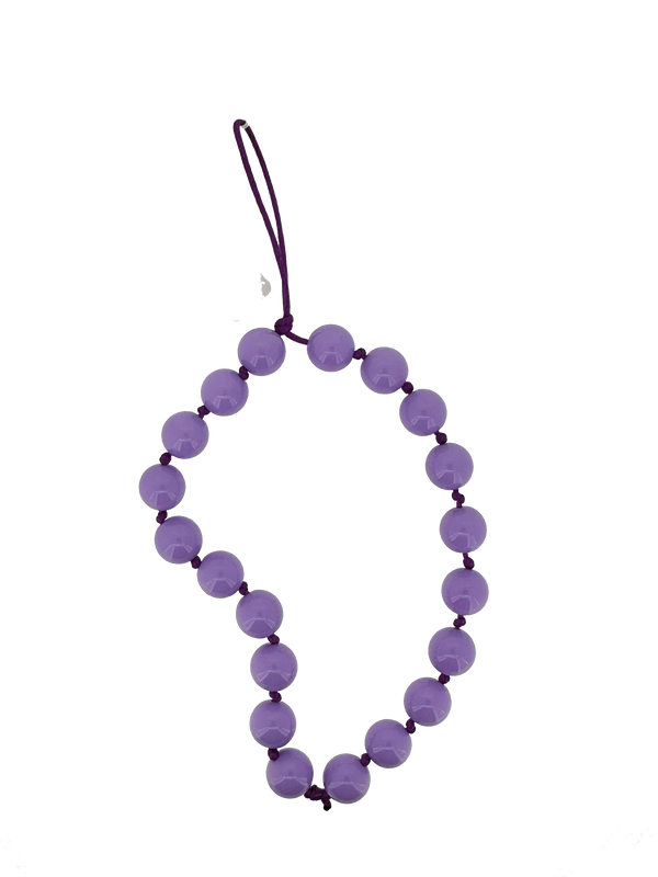 Bracciale porta telefono in perle lilla