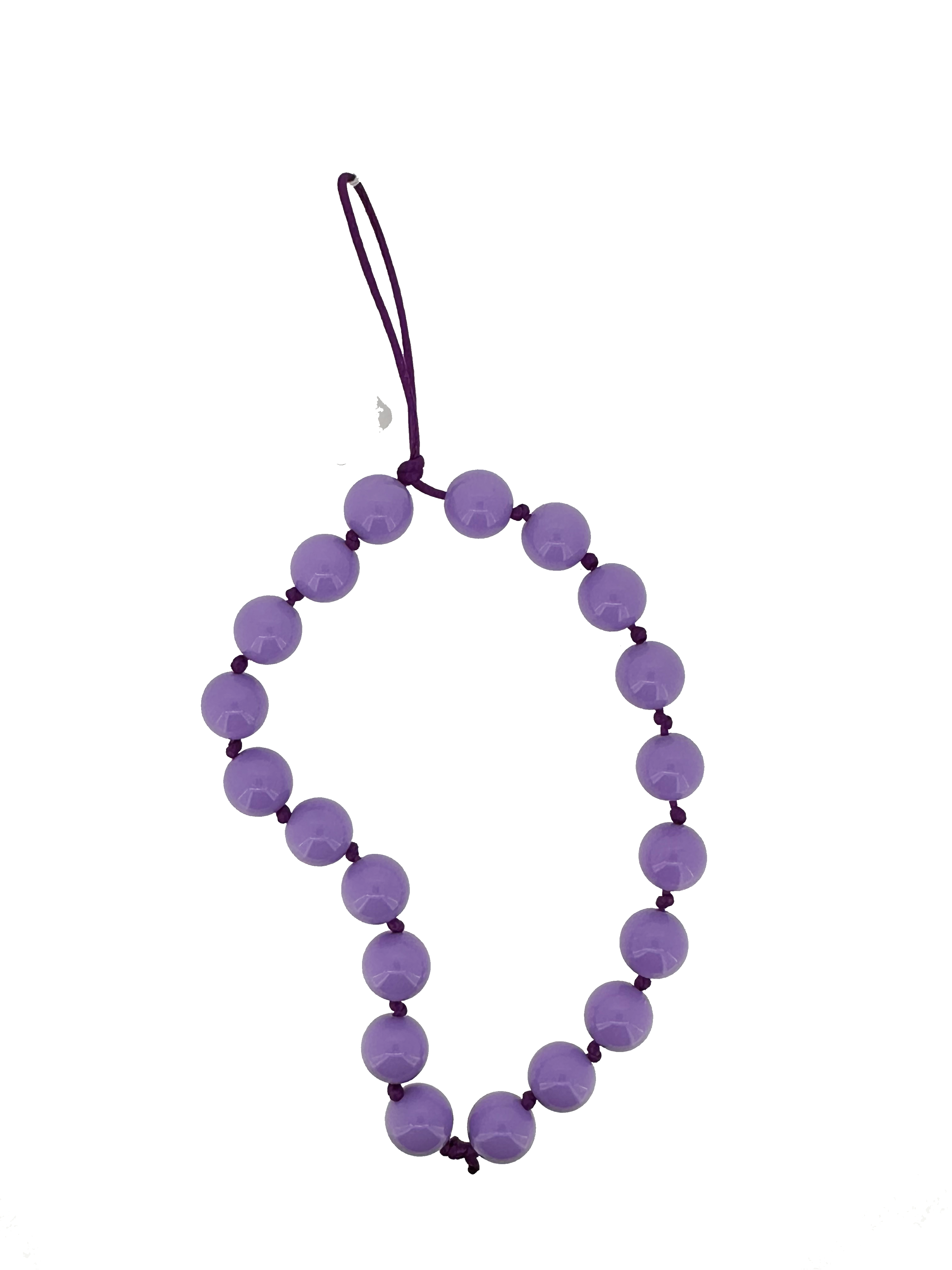 Bracciale porta telefono in perle lilla - Oppo