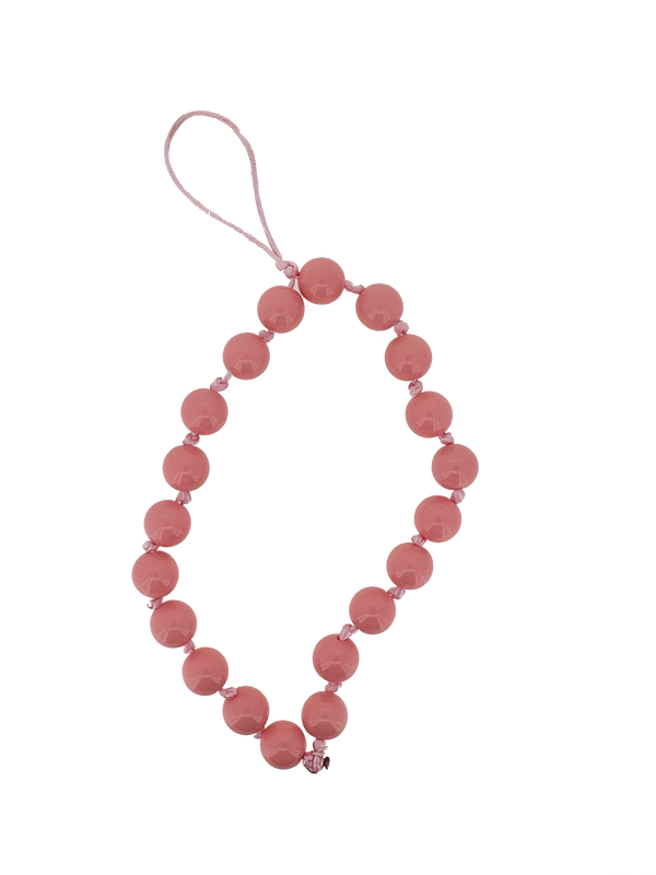 Bracciale porta telefono in perle rosa