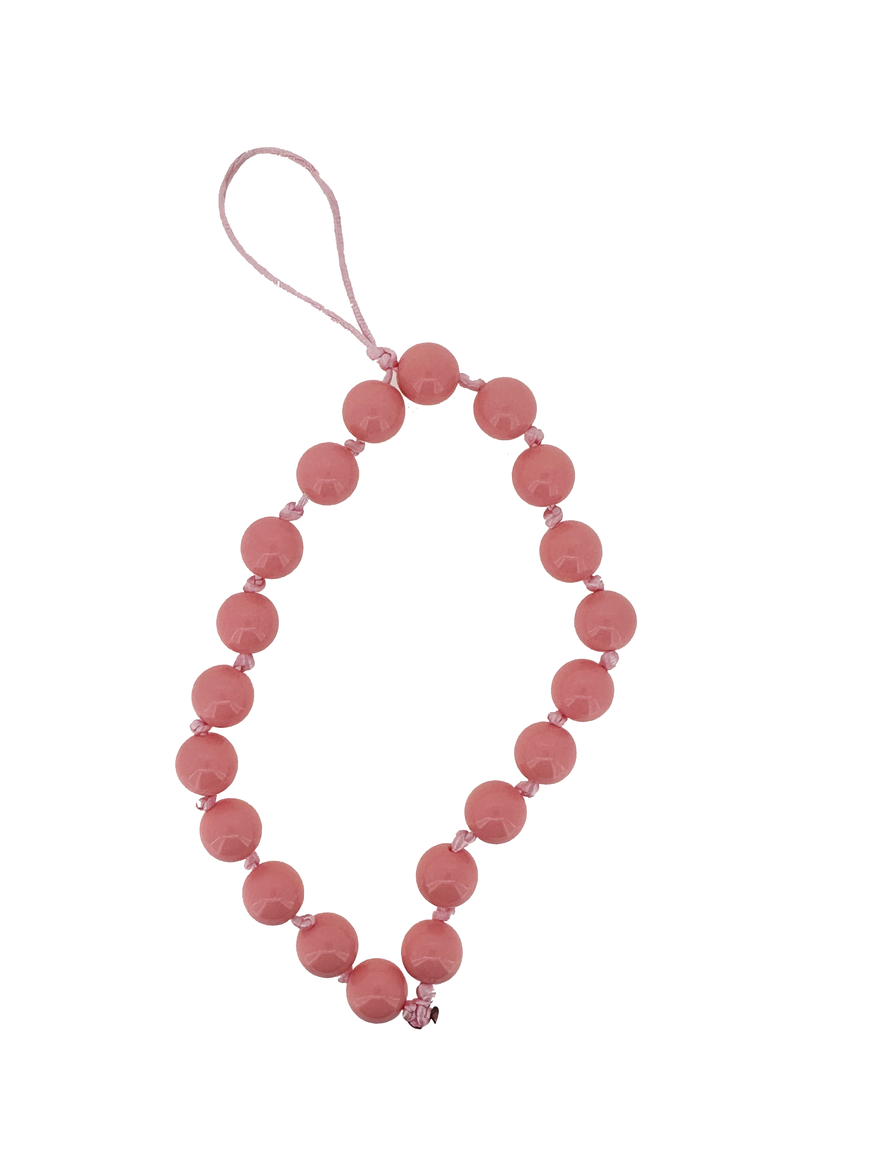 Bracciale porta telefono in perle rosa - Oppo