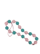 Bracciale porta telefono in perle rosa e tiffany - Oppo