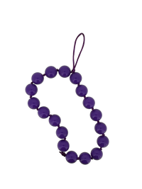 Bracciale porta telefono in perle viola