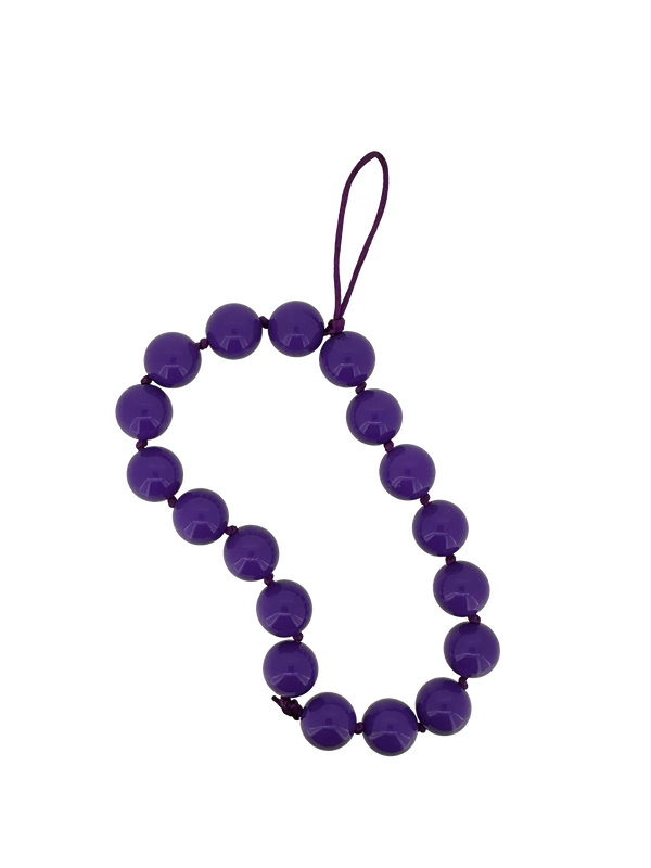 Bracciale porta telefono in perle viola