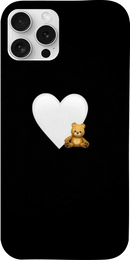 Cover cuore bianco orsetto - Apple