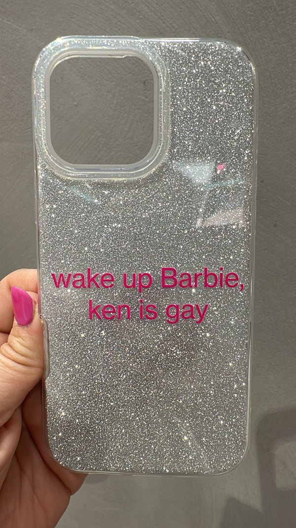 Cover Glitter Silver Quote Pop Style per iPhone