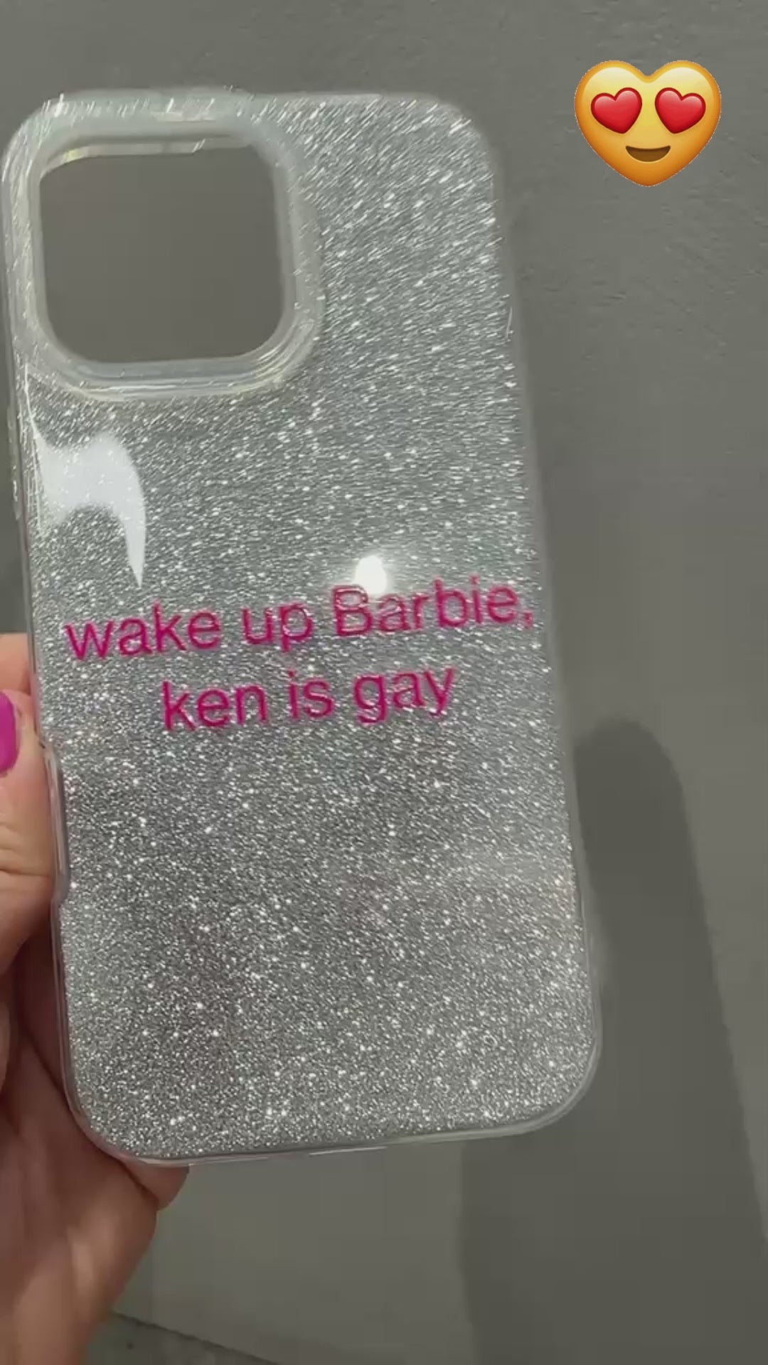 Cover Glitter Silver Quote Pop Style per iPhone