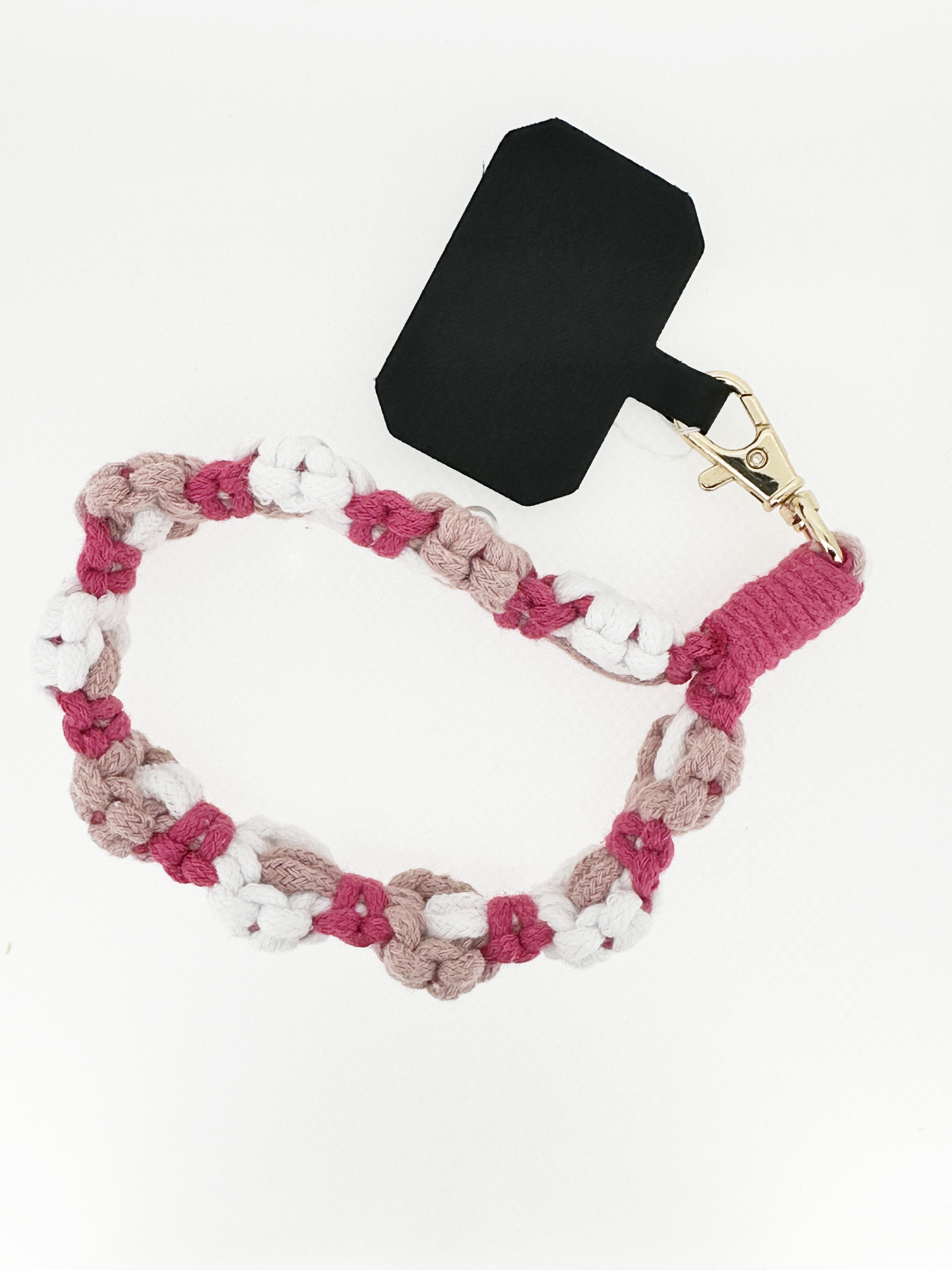 Bracciale porta telefono uncinetto fuxia - Huawei