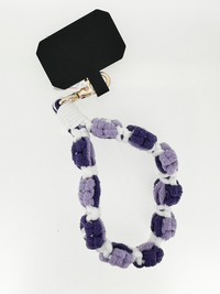Bracciale porta telefono uncinetto viola - Huawei