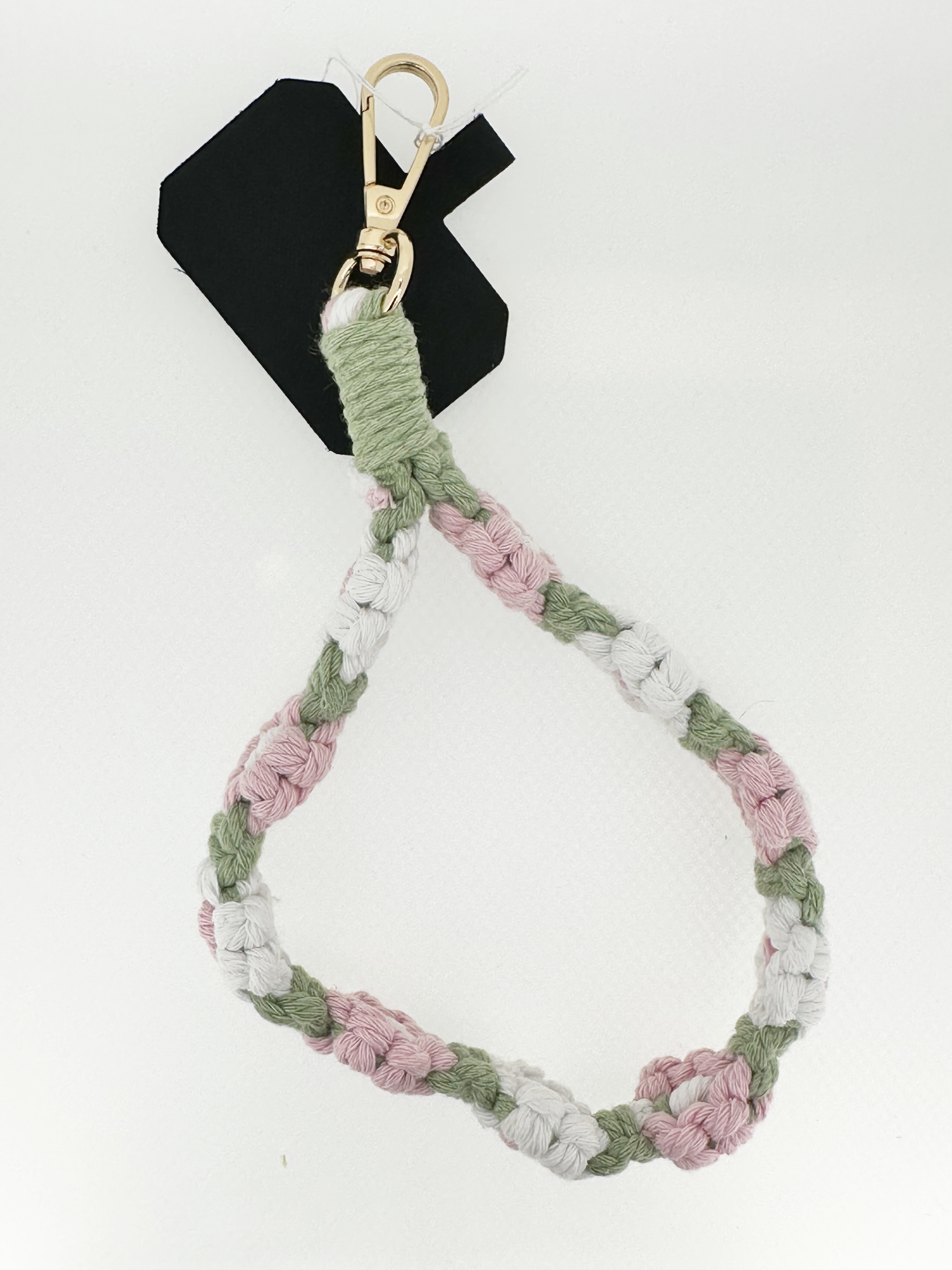 Bracciale porta telefono uncinetto verde rosa - Huawei