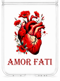 Cover Amor Fati – Cuore Anatomico & Papaveri Rossi